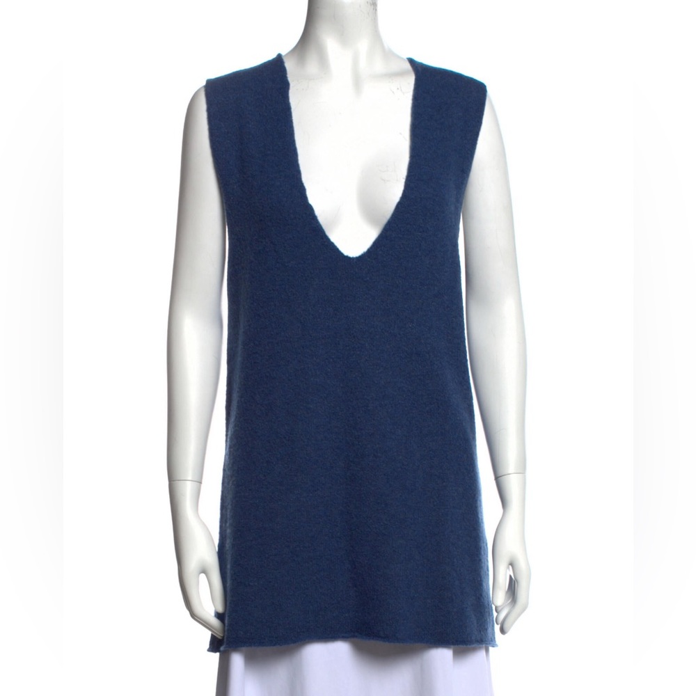 Jenni Kayne blue sleeveless tunic approx Medium in size